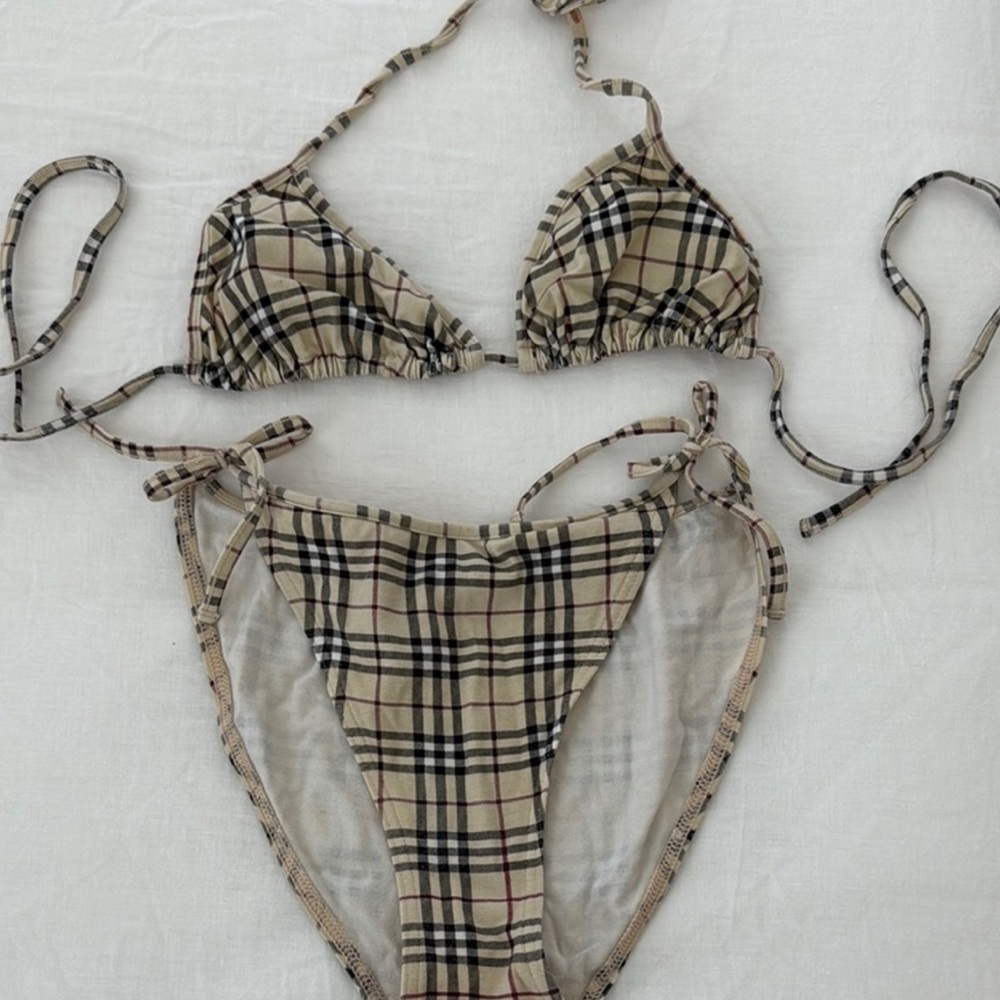 VTG BURBERRY CHECK BIKINI